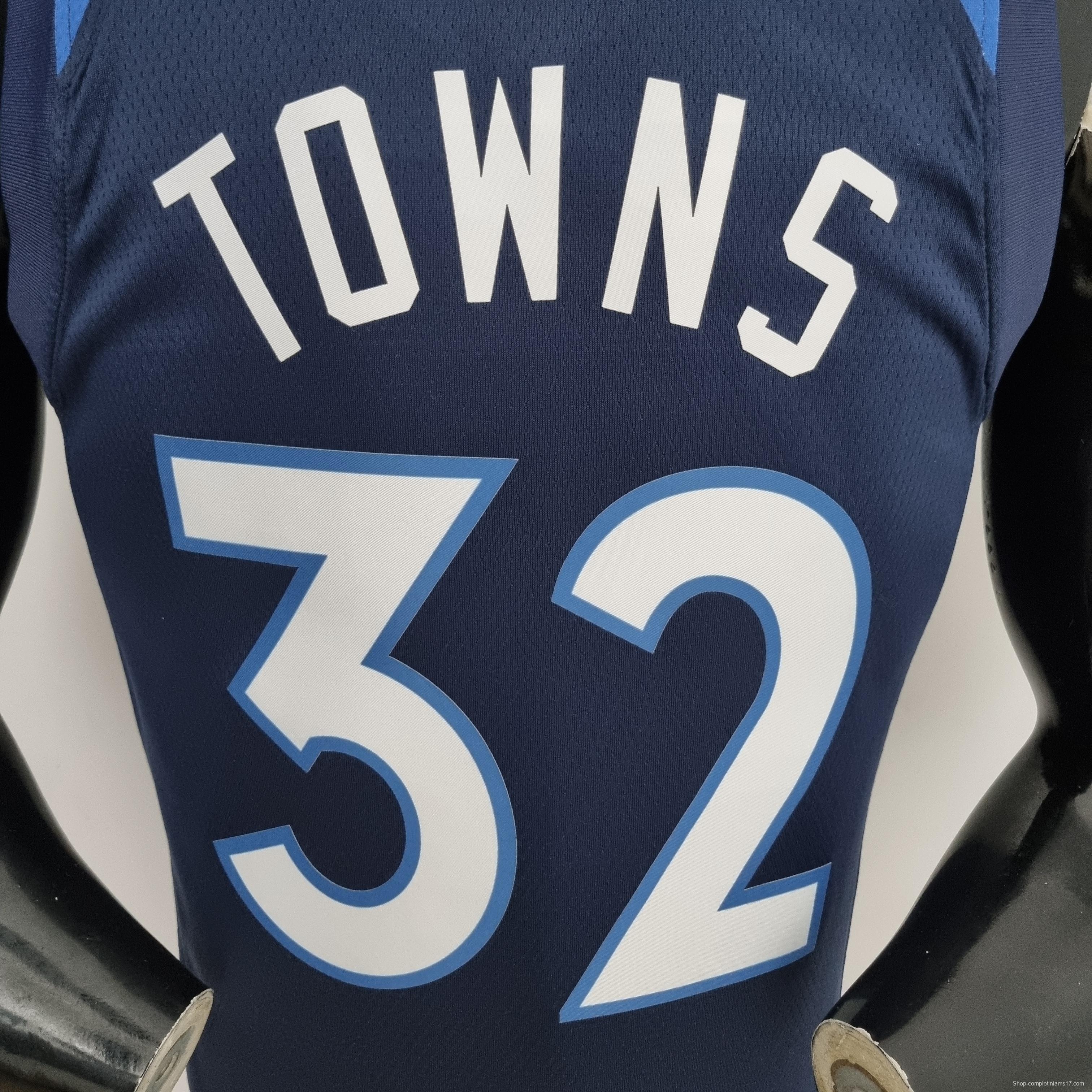 75th Anniversary Minnesota Timberwolves TOWNS#32 Royal Blue NBA Jersey