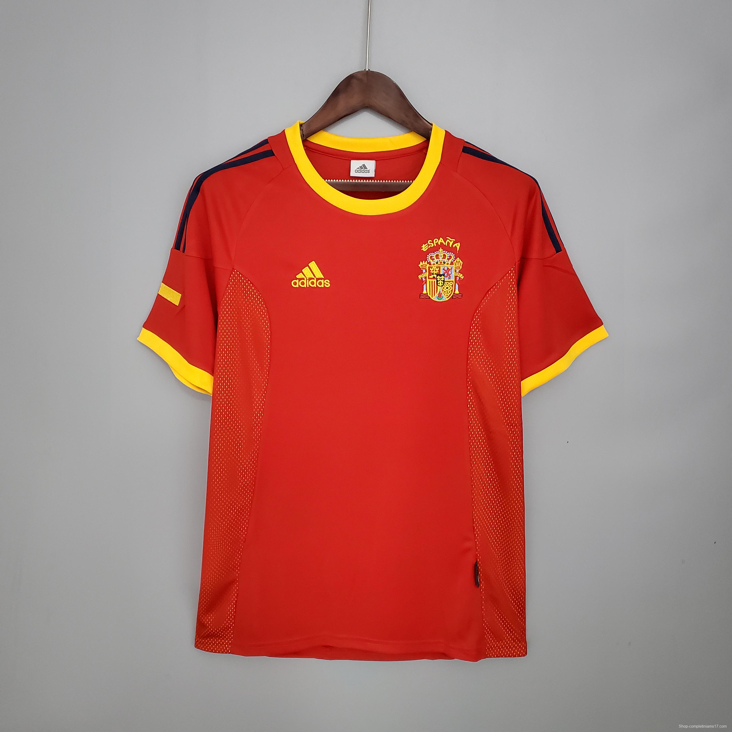 Retro Spain 2002 home Soccer Jersey