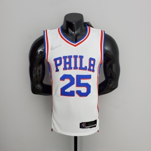 75th Anniversary Philadelphia 76ers SIMMONS#25 White NBA Jersey