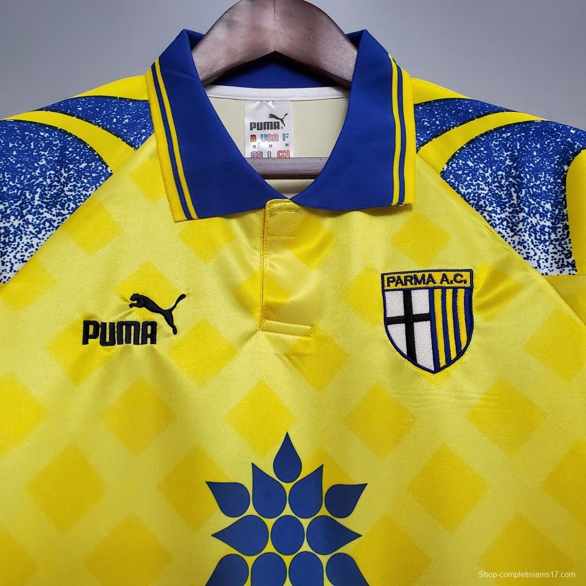 Retro Parma 95/97 Yellow Soccer Jersey