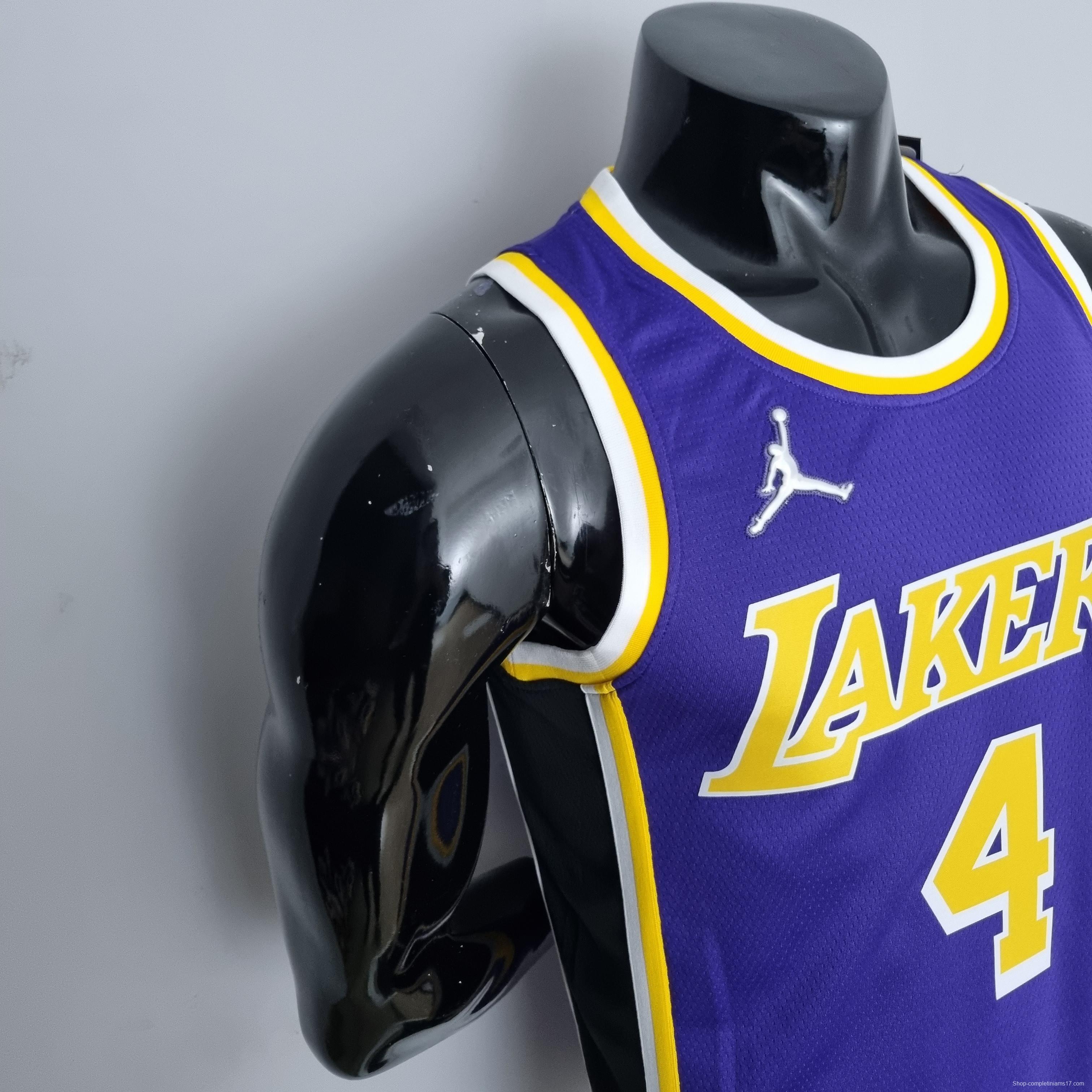 75th Anniversary Rondo #4 Los Angeles Lakers Jordan Purple NBA Jersey