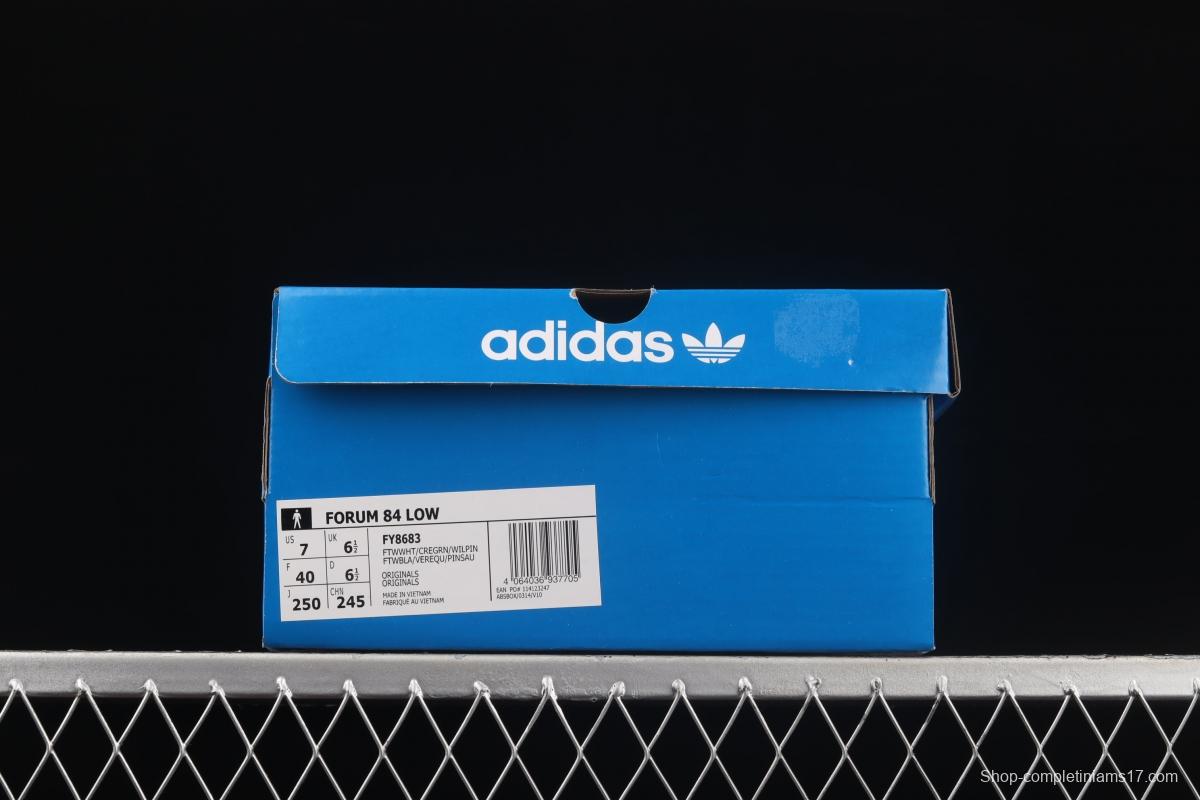 Adidas Originals Forum 84 Low FY8683 popular single classic vintage basketball shoes