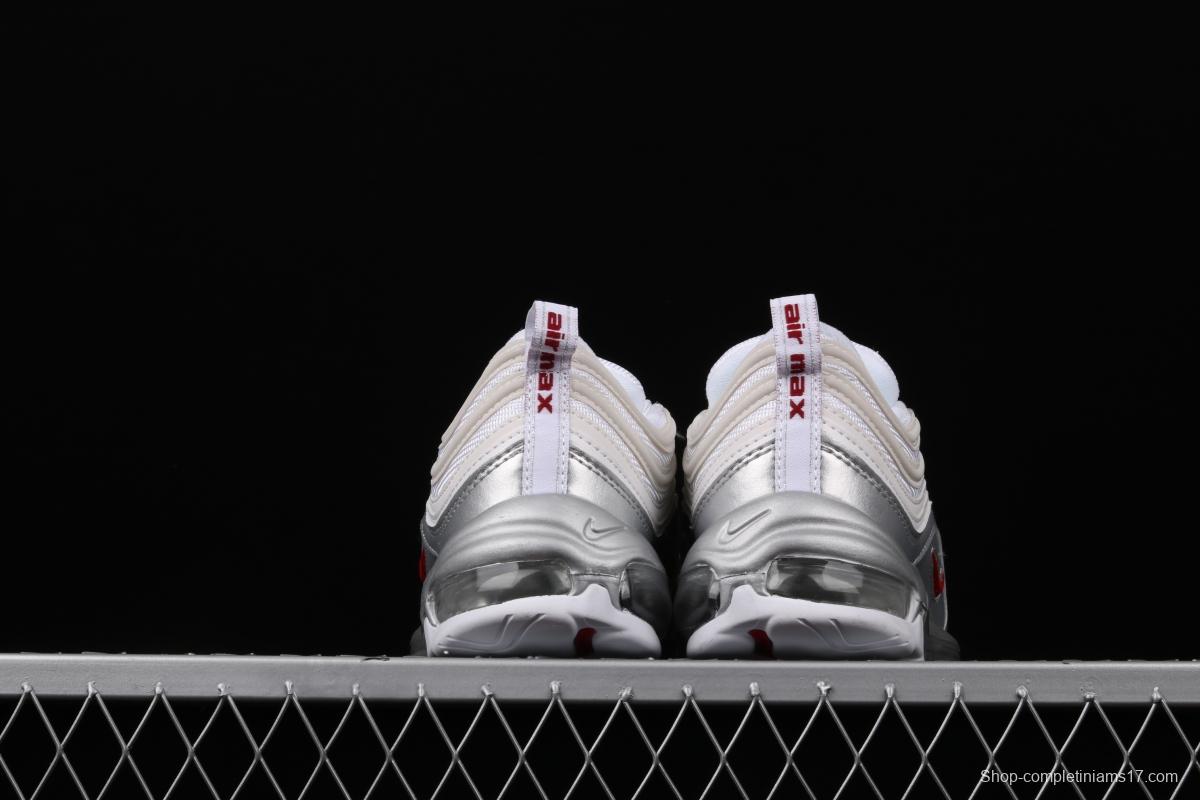 NIKE Air Max 97 QS silver liquid metal bullet running shoes AT5458-100
