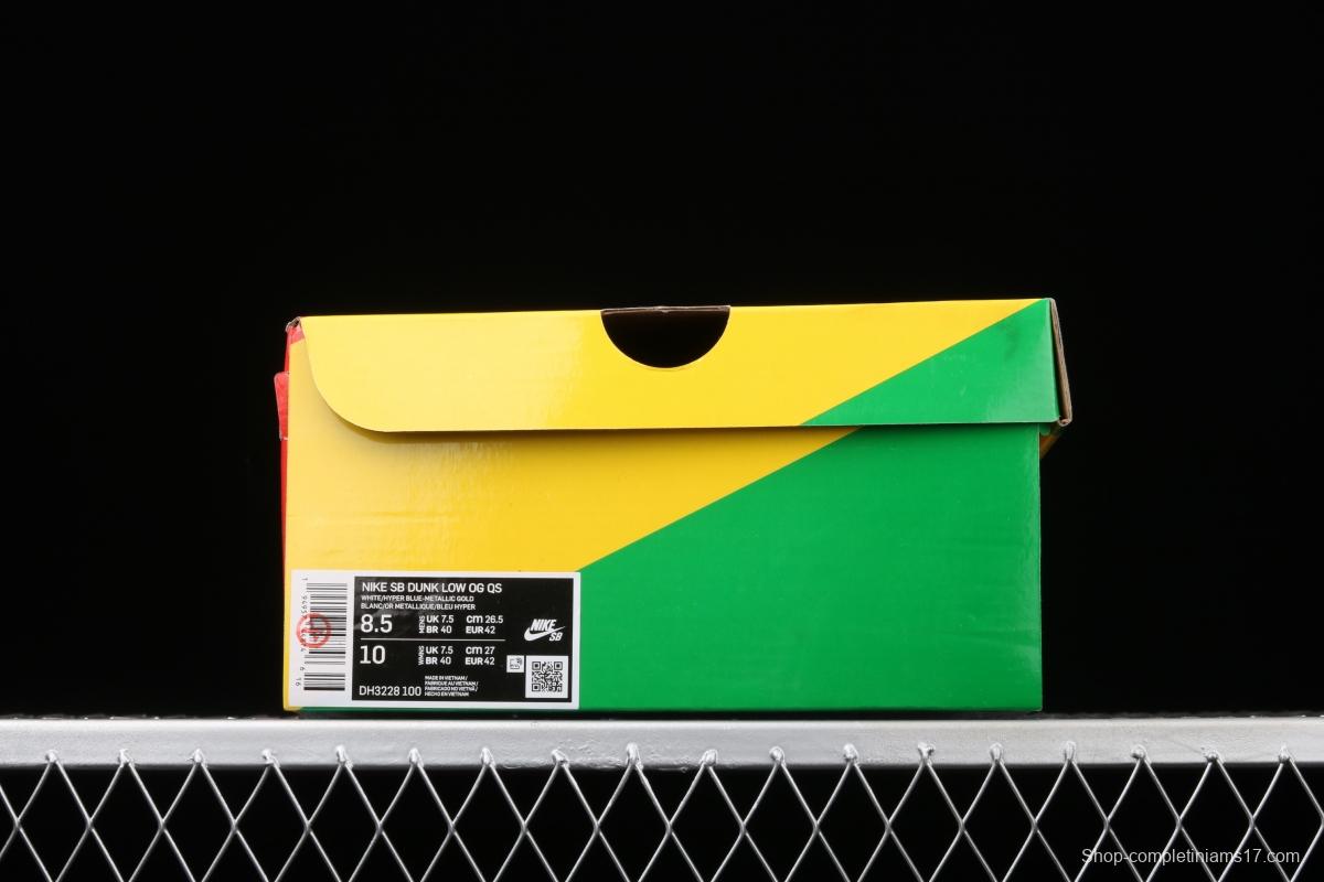 Supreme x NIKE SB DUNK Low joint style leisure sports skateboard shoes DH3228-100