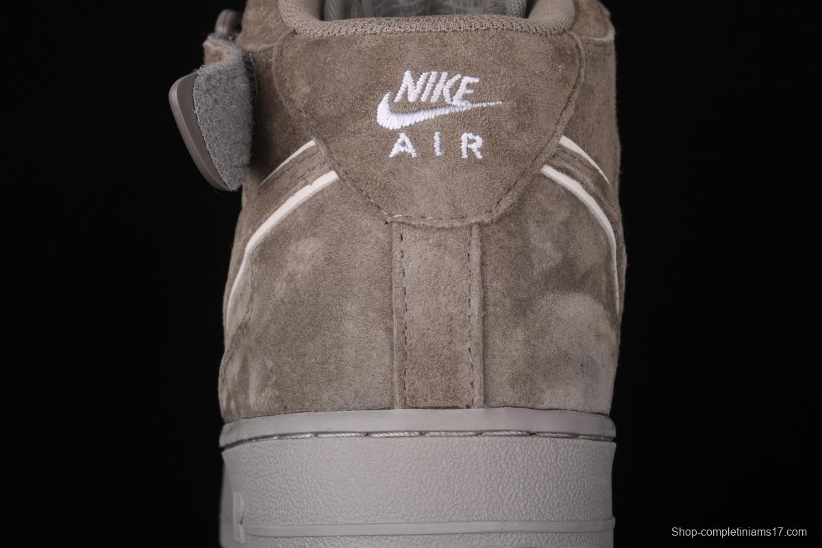 NIKE Air Force 11607 Mid Space Ash 3M reflective casual board shoes AA1118-003