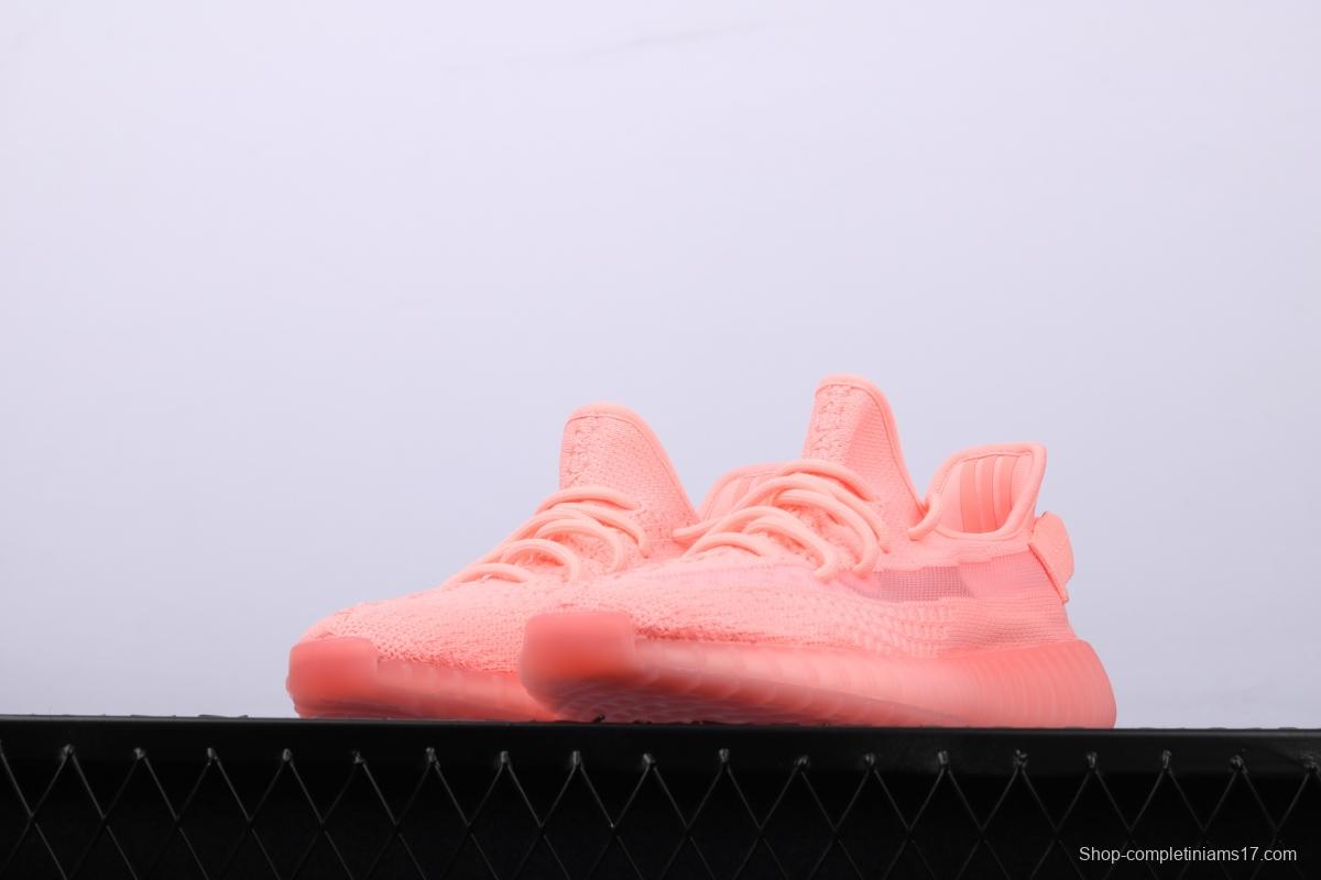 Adidas Yeezy 350 Boost V2 EG7498 Darth Coconut 350 second generation pink hollowed-out silk color matching