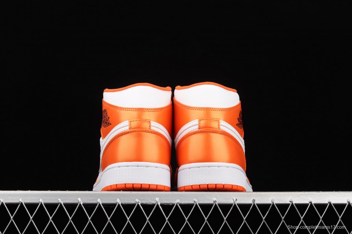 Air Jordan 1 Mid White Orange Culture Basketball shoes DM3531-800