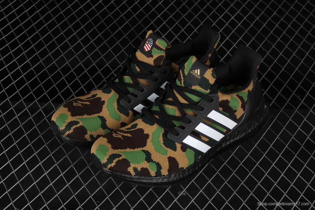 Bape x Adidas Ultra Boost Green Camo F35097 1.0 early generation UB leisure sports jogging shoes