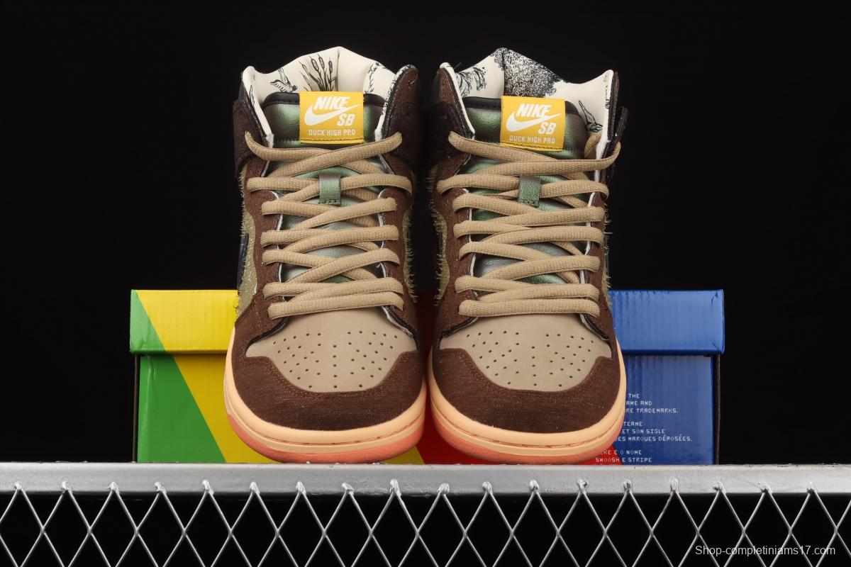 Concepts x NIKE SB DUNK High Mallard (wild duck) dunk series retro high top leisure sports skateboard shoes DC6887-200