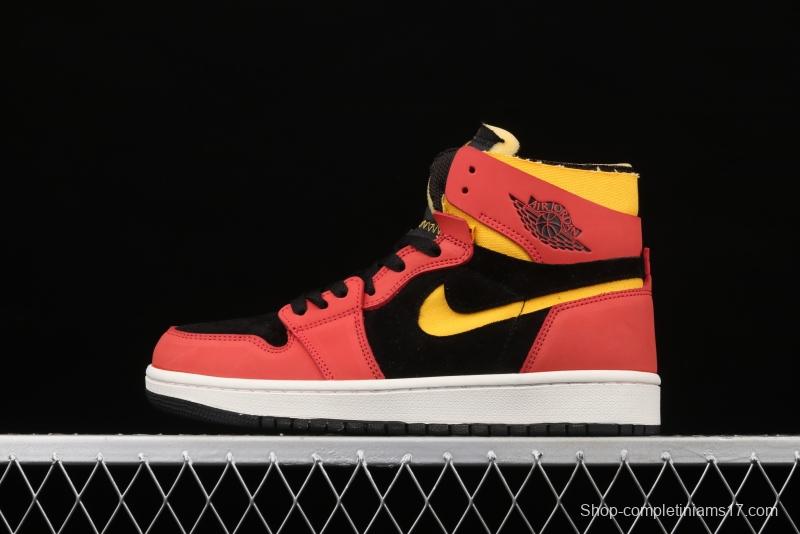 Air Jordan 1 Zoom CMFT AJ Black, Red, Yellow, CT0978-006