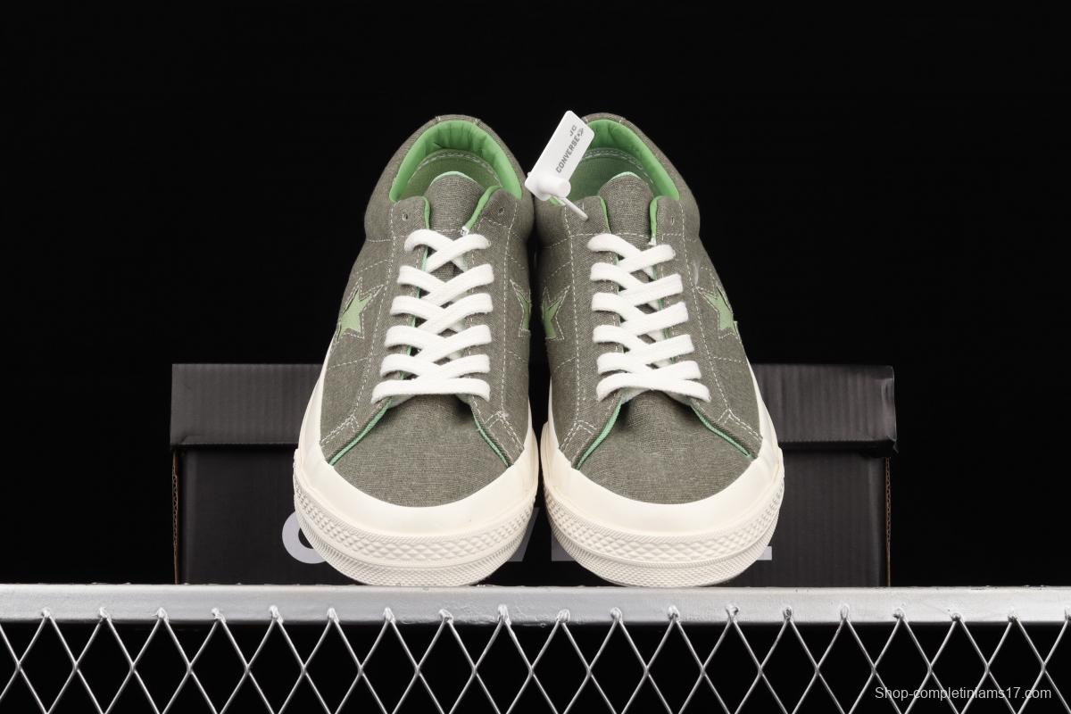 Converse One Star Sunbaked Converse washing one-star green low-top casual board shoes 164361C