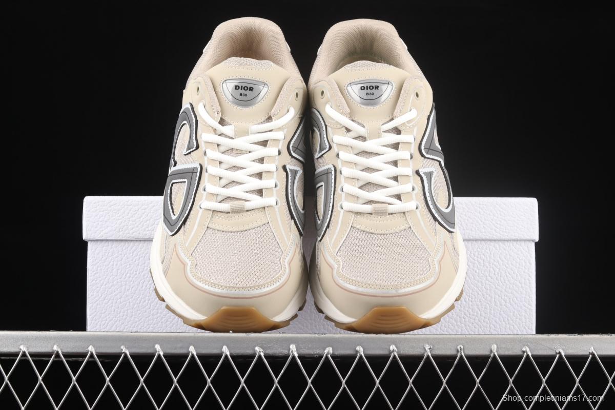 Dior B30 Microfiber Mesh B30 CD series sports shoes LY66140 Beige