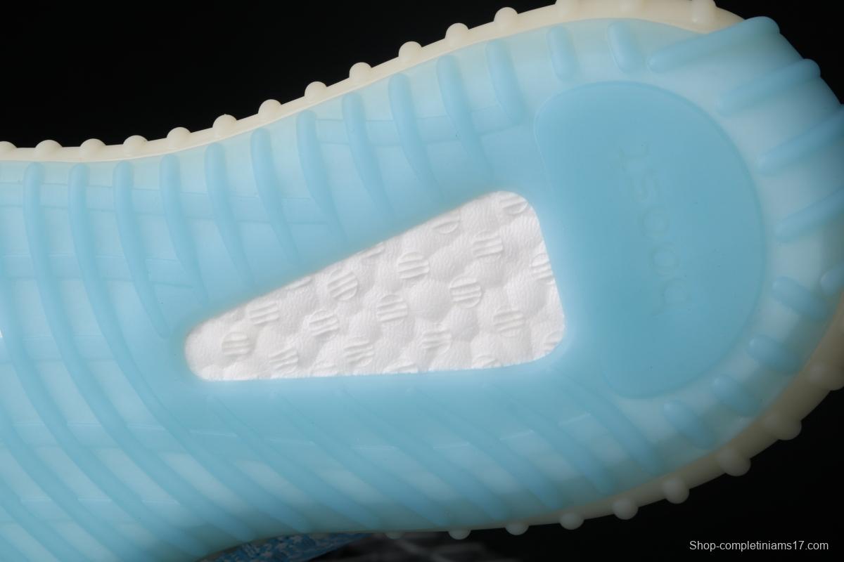 Adidas Yeezy 350 Boost V2 CI1173 Darth Coconut 350 second generation silver powder hollowed-out North Carolina blue color match