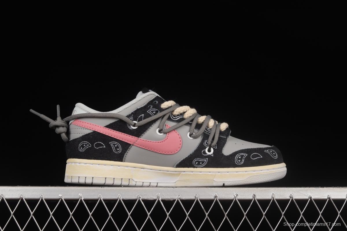 NIKE SB DUNK Low Prm SB Cashew Nut Flower Cashew Flower Elements SB Buckle Backboard Fashion Casual Sneakers DH7913-001