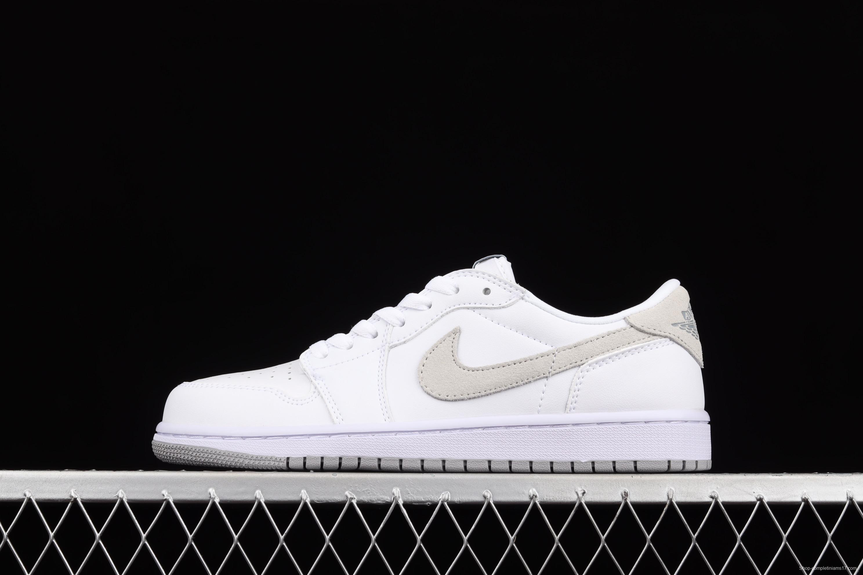 Air Jordan 1 Low OG white-gray low-top basketball shoes CZ0858-100