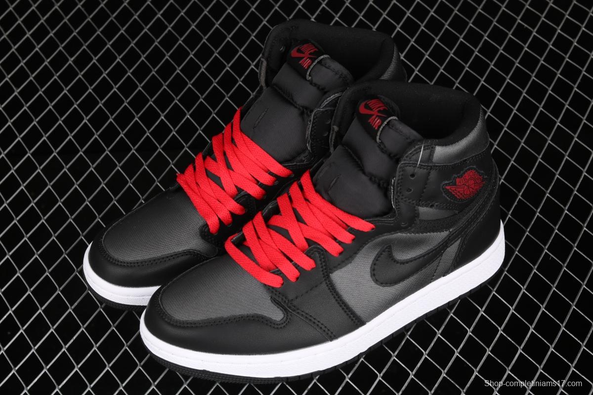 Air Jordan 1 Retro High OG black and red silk high top basketball shoes 555088-060