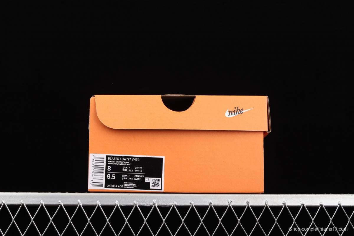 NIKE Blazer Low Prm Trail Blazers leather skateboard shoes DA6364-400