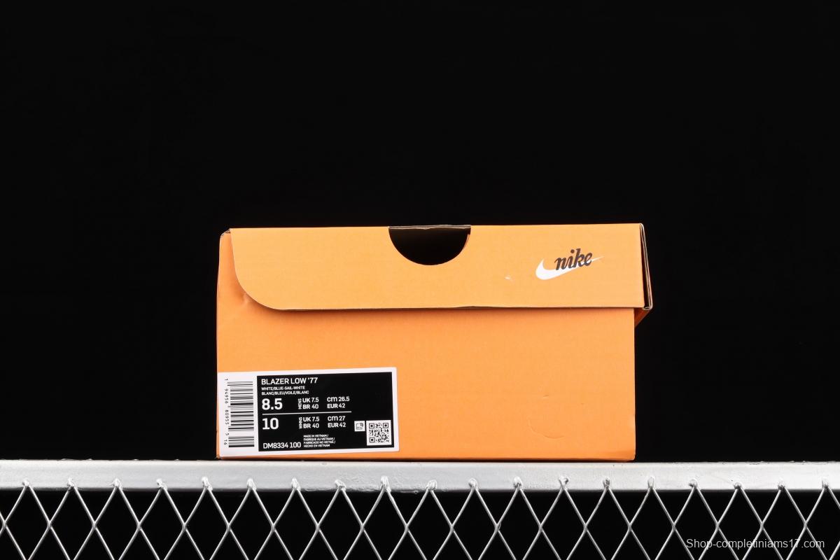 NIKE Blazer Low'77 Vintage Trail Blazers Leather Leather low-top Leisure Board shoes DM8334-100