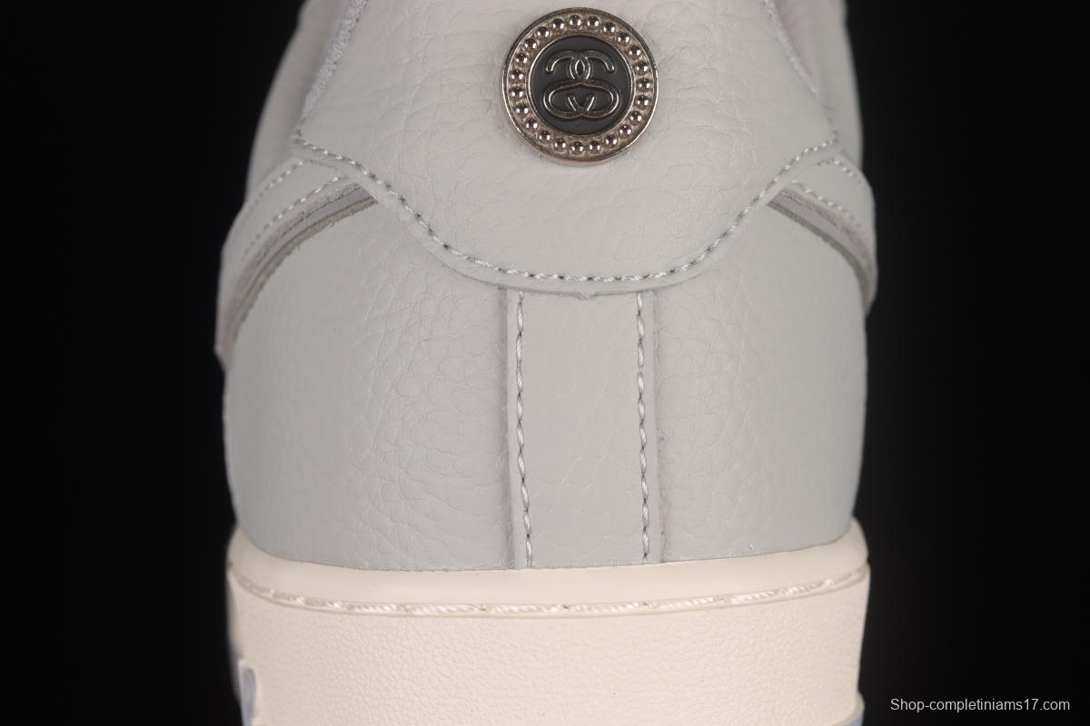 Stussy x NIKE Air Force 1 Low Stussy Co-branded White Gray White Reflective Starry Low Top Casual Sneakers ST2022-616