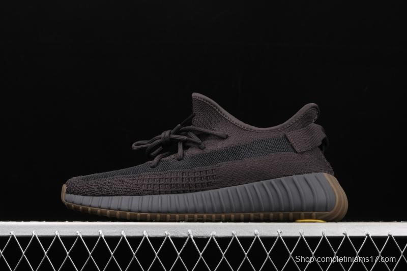 Adidas Yeezy Boost 350V2 Cinder FY2903 Darth Coconut 350 second generation hollowed-out side transparent black angel color BASF Boost original