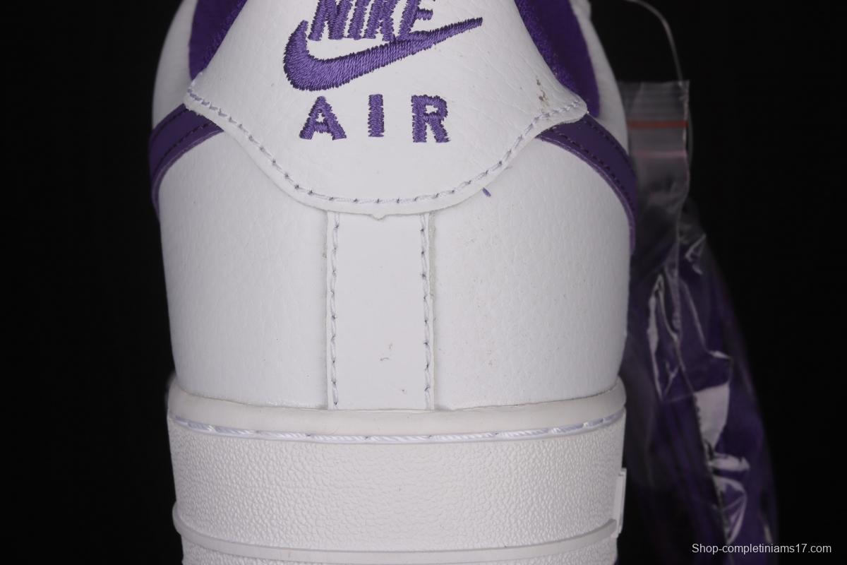 NIKE Air Force 1x07 Low white deep purple low top casual board shoes 315122-281