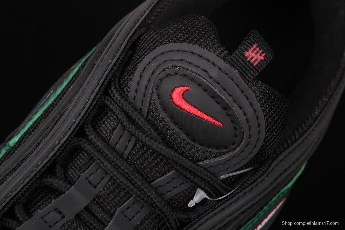 NIKE Air Max 97 Undefeated co-signed black and green bullets 986-001