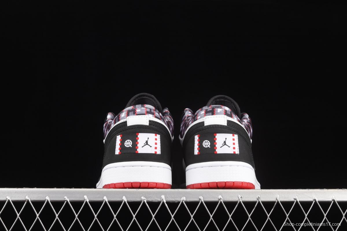 Air Jordan 1 Low Quai 54 black and white Paris low-gang cultural leisure sports shoes DM0095-106
