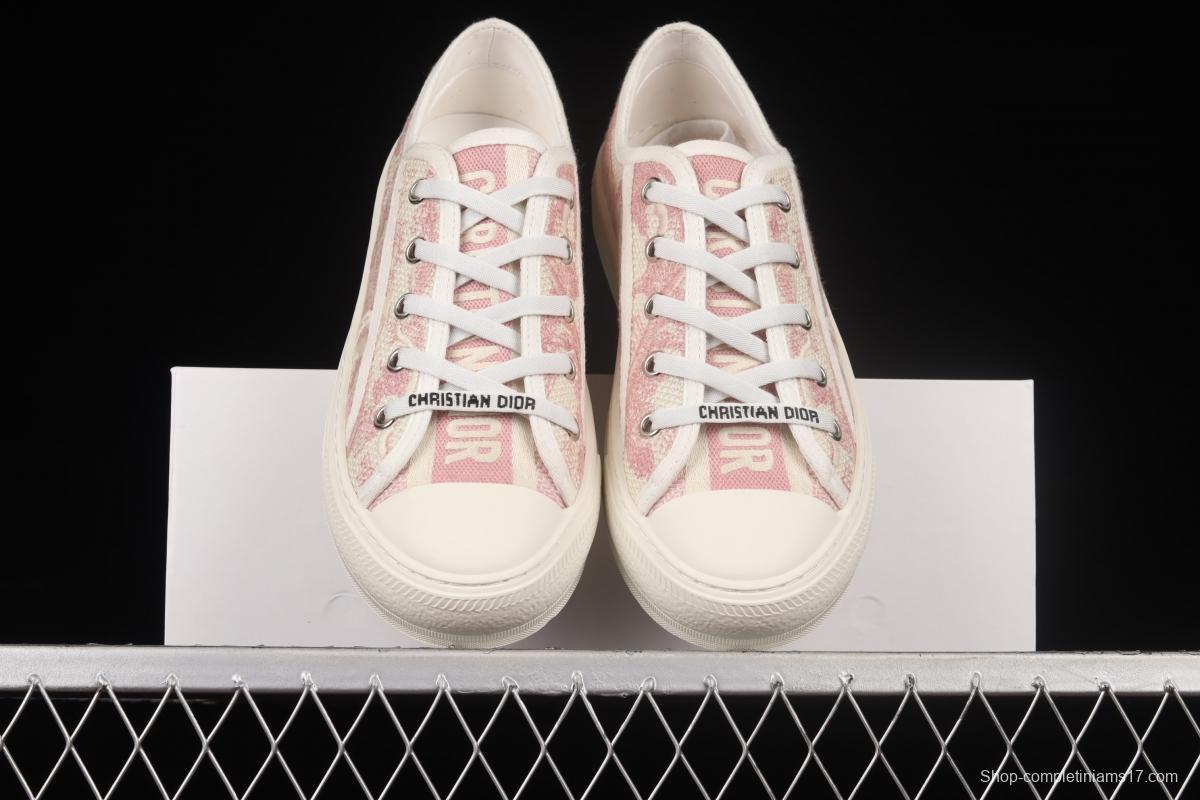 Dior Walk'n Dior 21s embroidery series 3D canvas low upper shoes KCK211BWES19R