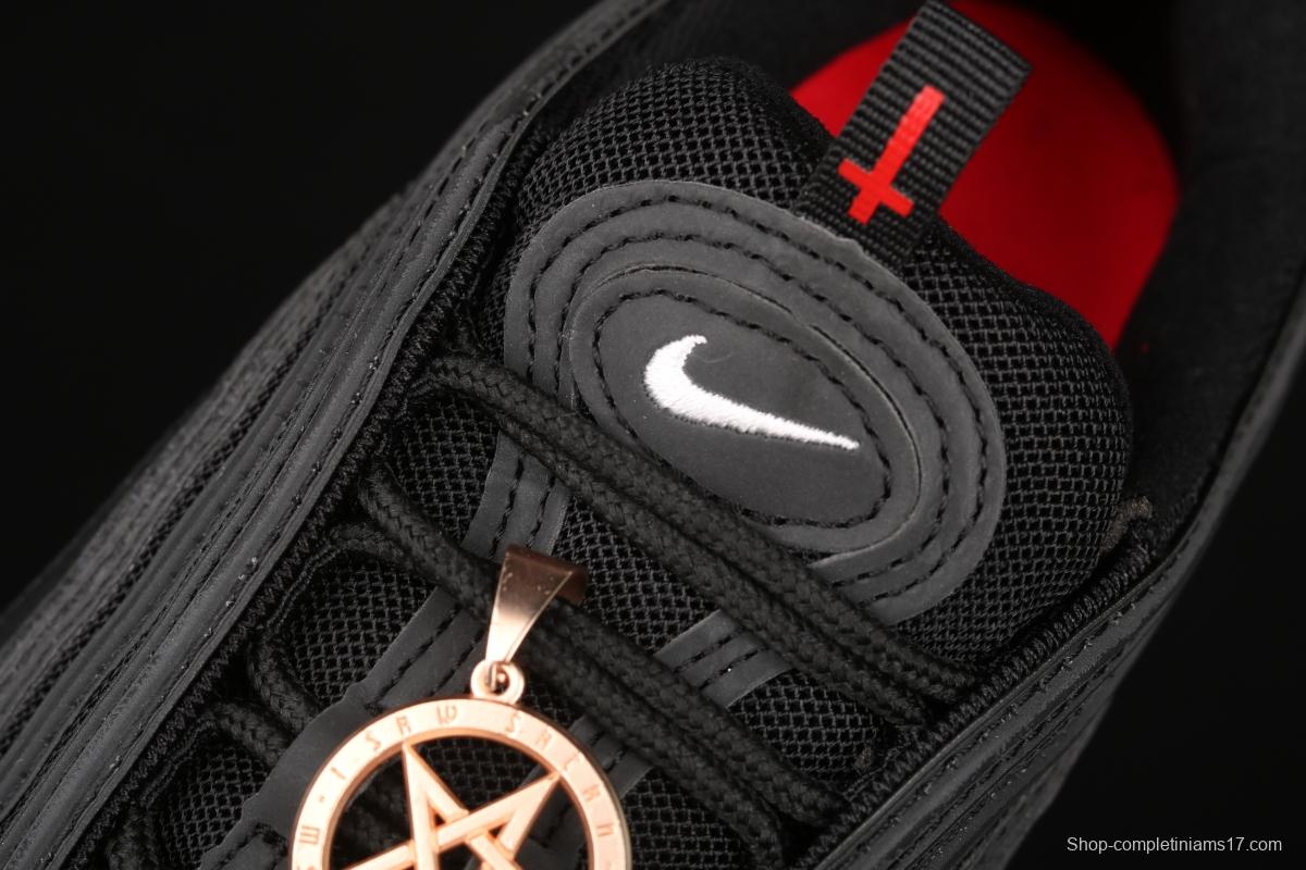 Mschf x Inri Air Max 97 Jesus Shoes Holy Water Black Grey 3M bullet running shoes DH4092-001