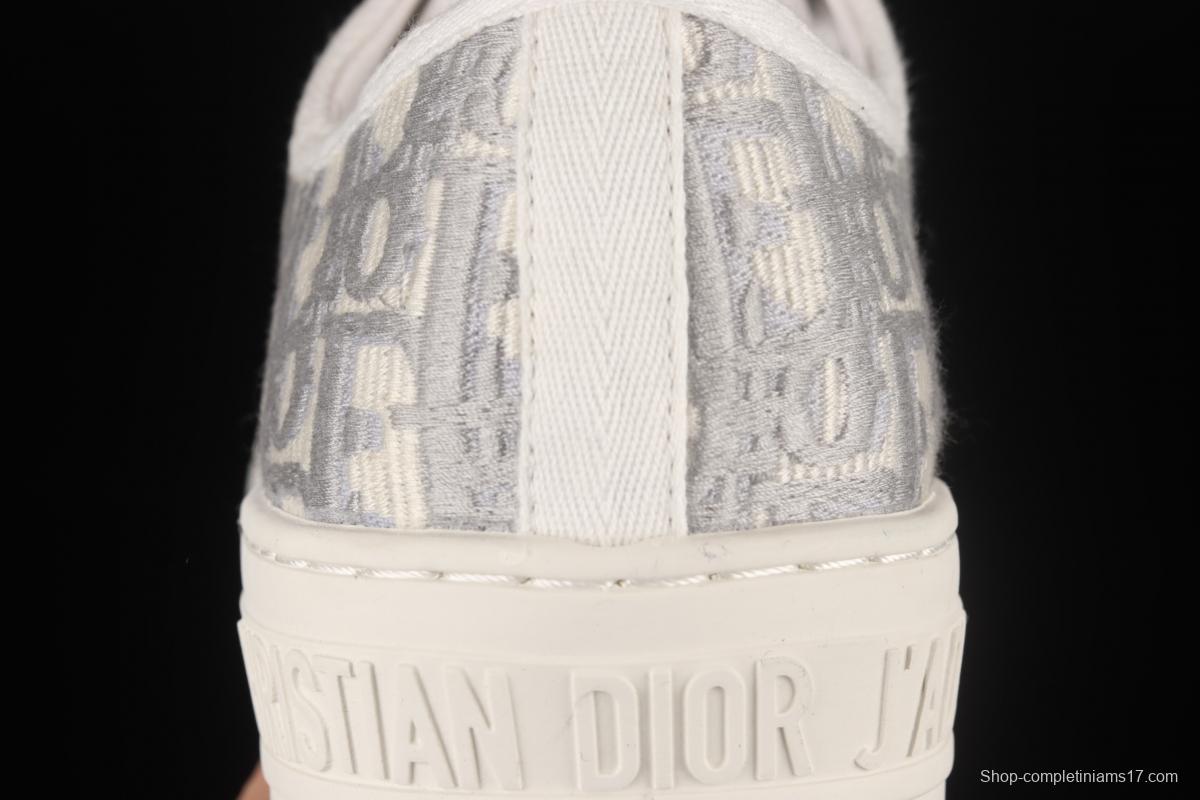 Dior Walk'n Dior 21s embroidery series 3D canvas low upper shoes KCK211BWES19R