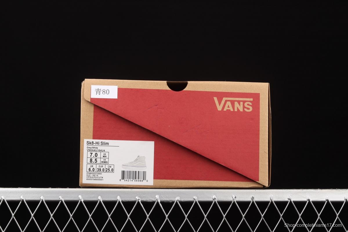 Vans Sk8-Hi Slim side striped high-upper light canvas high-upper shoes VN0A4U164U4