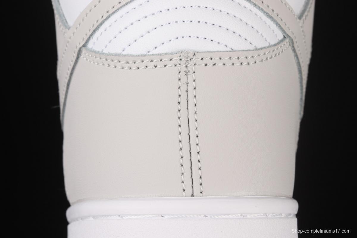 NIKE SB DUNK High white gray SB rebound high upper board shoes DD1399-100