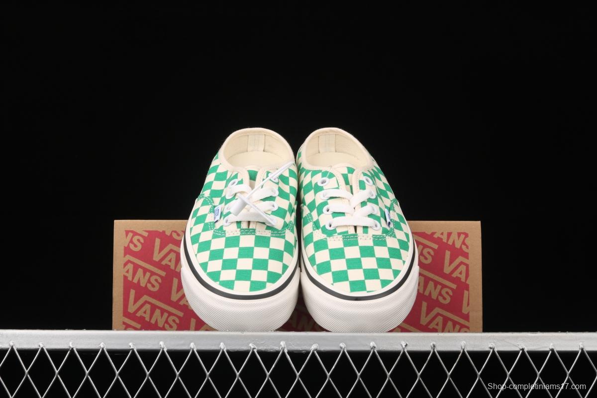 Vans Authentic checkerboard semi-dragged canvas lazy shoes VN0A54F75GR