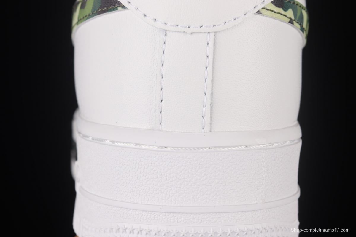NIKE Air Force 1x 07 Lx painted army green hook white and blue low upper board shoes CW2288-113