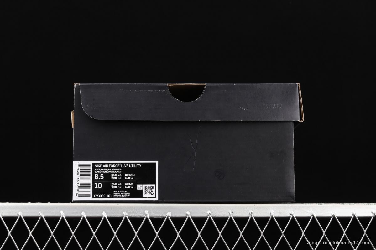 NIKE Air Force 1 Premium ShAdidasow Grey side Logo 3M reflective low upper shoes CV3039-101