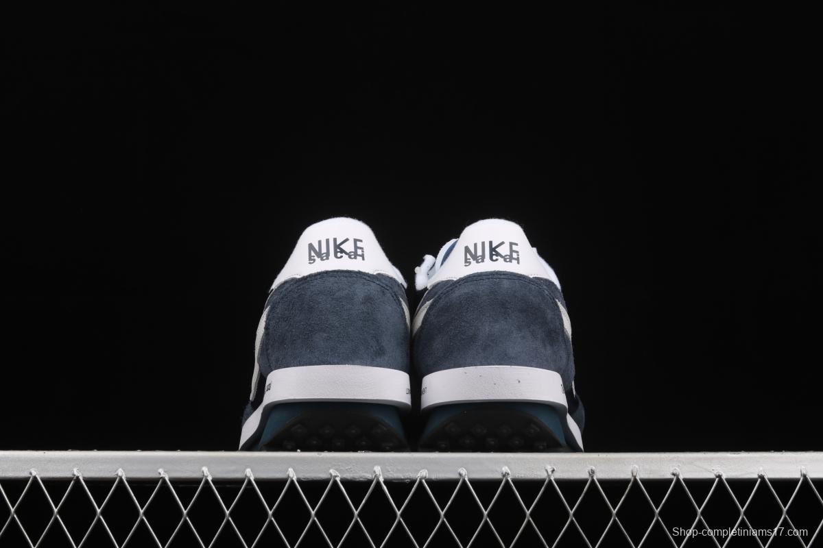 Fragment Design x Sacai x NIKE LDWaffle co-named overlapping design avant-garde waffle deformable leisure jogging shoes DH2684-400