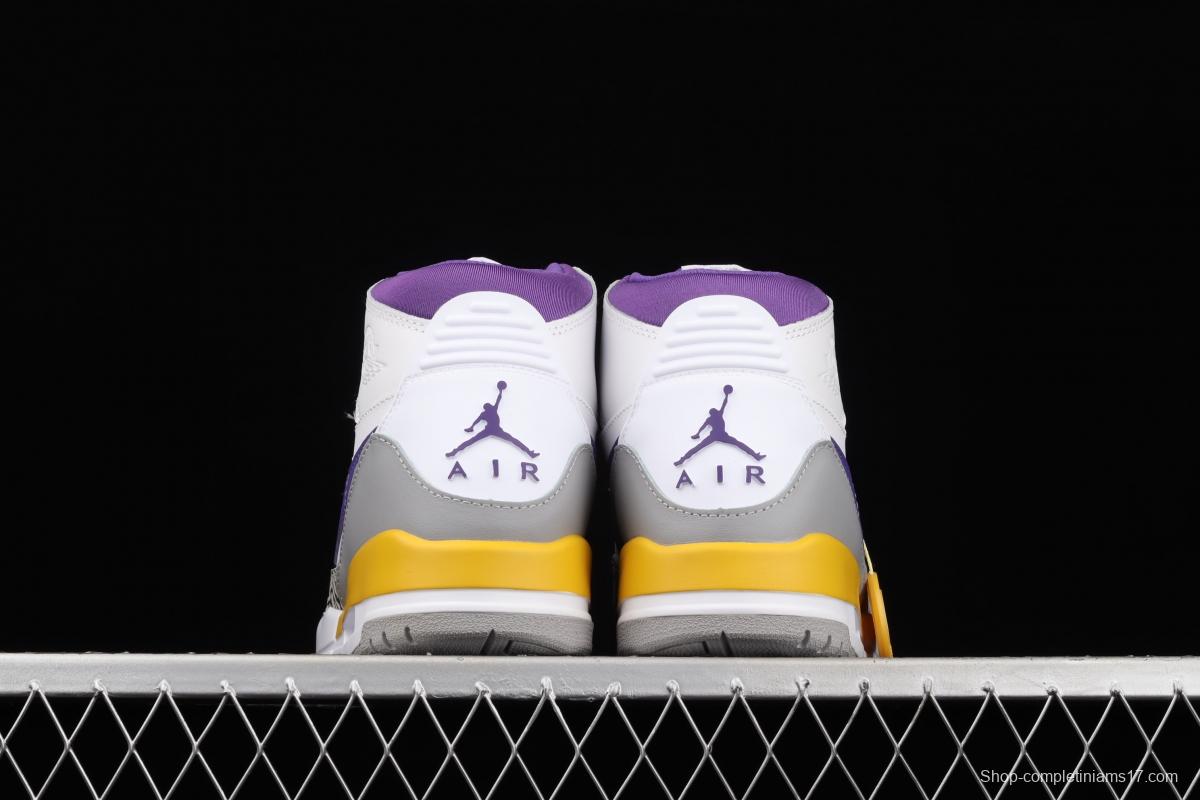 Jordan Legacy 312White and purple Velcro three-in-one board shoes AV3922-157,