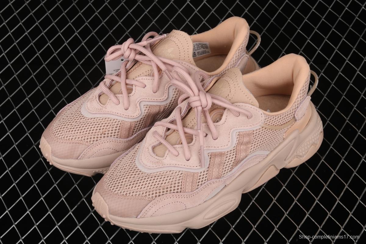 Adidas Originals Ozweego W FY2024 Darth clover retro 3M reflective breathable running shoes