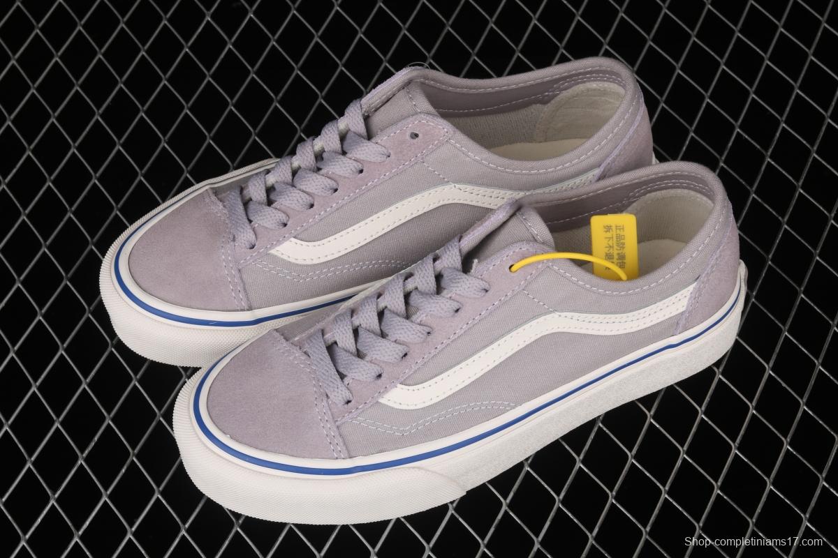 Vans Old Skool taro purple side stripes low-edge light canvas shoes VN0A54F44U1