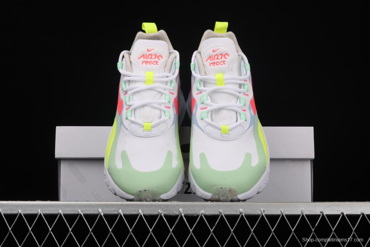 NIKE Air Max 270React new high-frequency mesh hollowing out function half-palm air cushion running shoes DB5927-161,