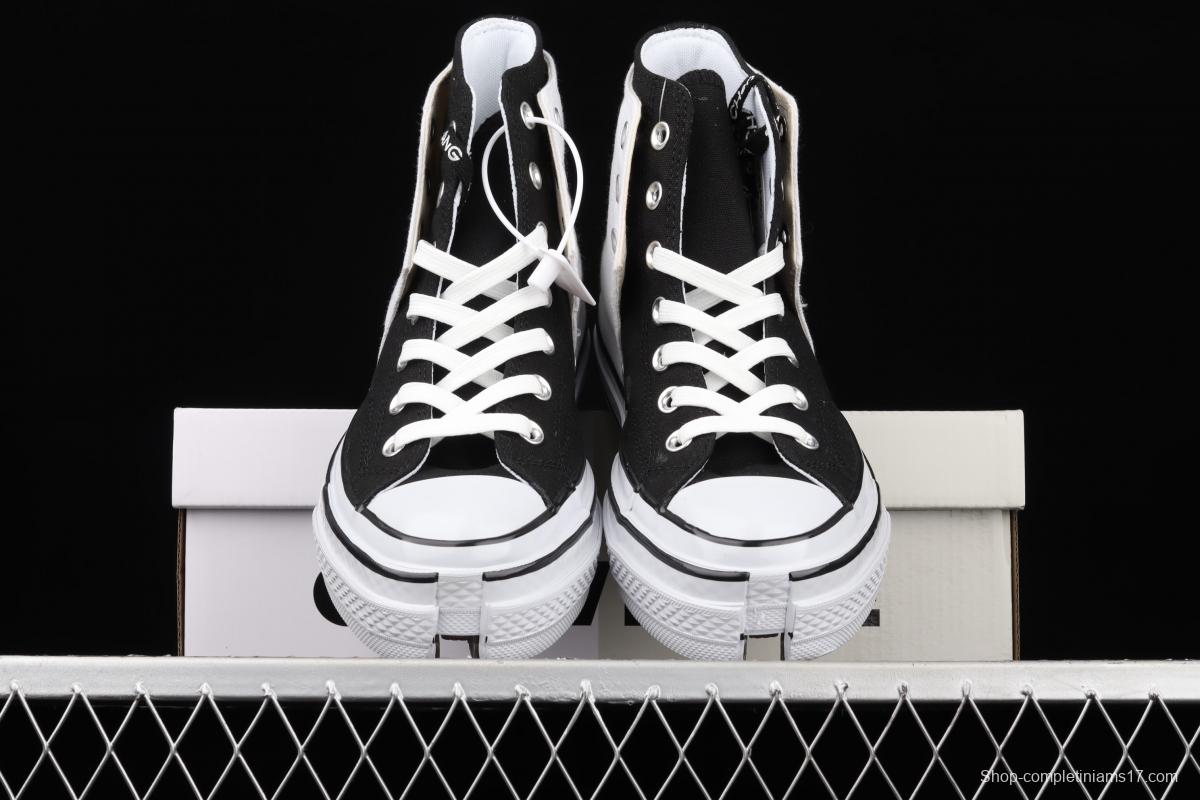 Converse x Feng Chen Wang 2in1 Chuck 70 deconstruct and reshape the joint style high top casual board shoes 169839C