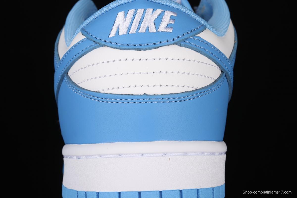 NIKE DUNK Low University Blue White Blue North Carolina White Blue Slam Dunk Series low side Leisure Sports Skateboard shoes DD1391-102