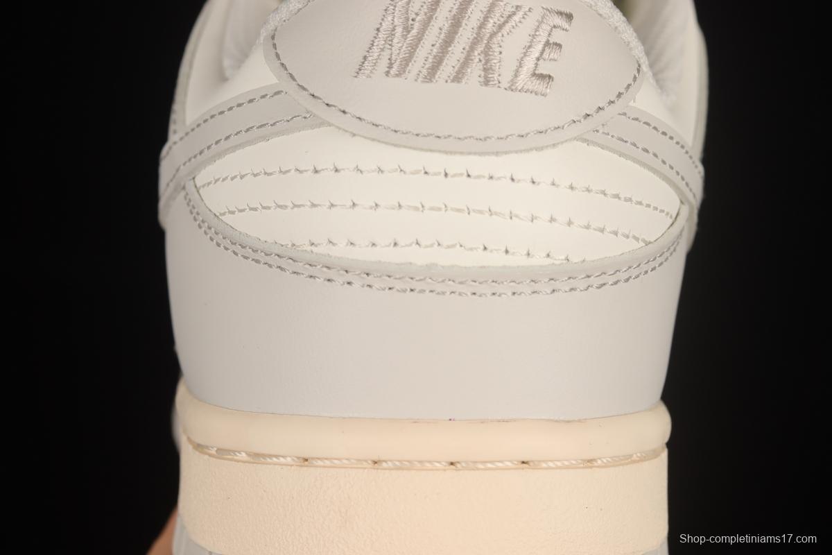 NIKE DUNK Low Bone White Color Matching SB Buckle Backboard Fashion Casual Sneakers DD1503-107