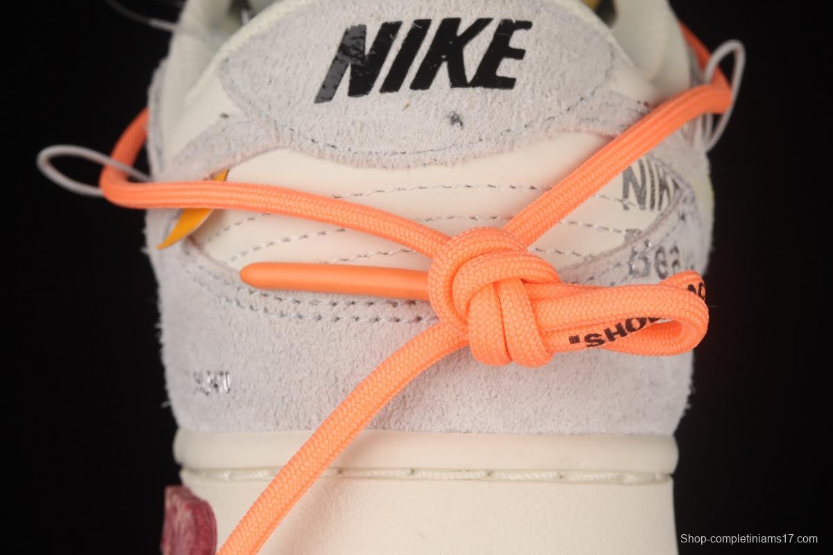 OFF-White x NIKE DUNK Low OW suede SB buckle rebound fashion casual board shoes DJ0950-119