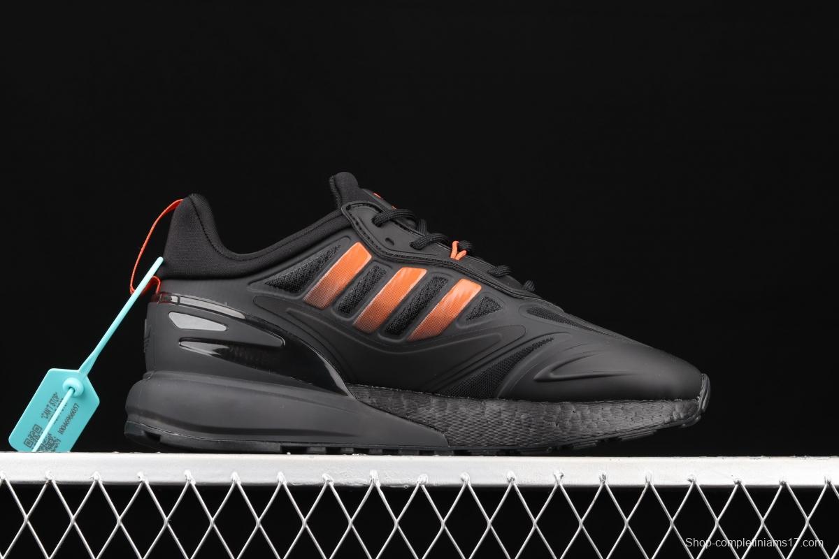 Adidas ZX 2K Boost 2.0 GZ9087 2021 Summer New Clover Popcorn vintage running shoes