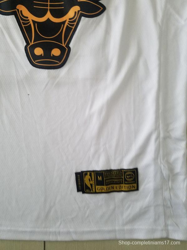 Michael Jordan 23 White Golden Edition Jersey