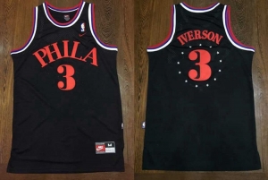 Men's Allen Iverson Black Retro Classic Team Jersey