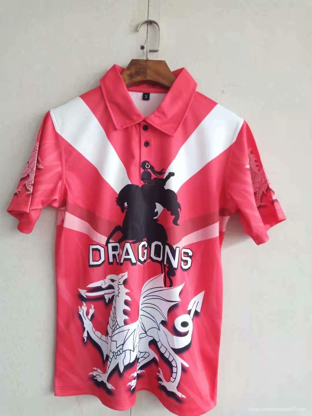 St George Illawarra Dragons 2021 Mens Football Polo Shirt