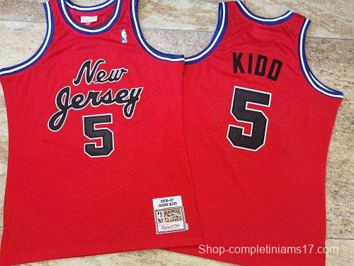 Men's Jason Kidd Red Retro Classic Team Jersey