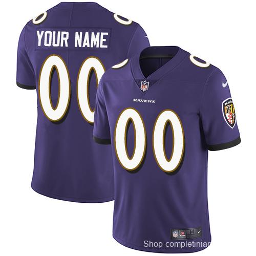 Men's Purple Customized Limited Team Jersey